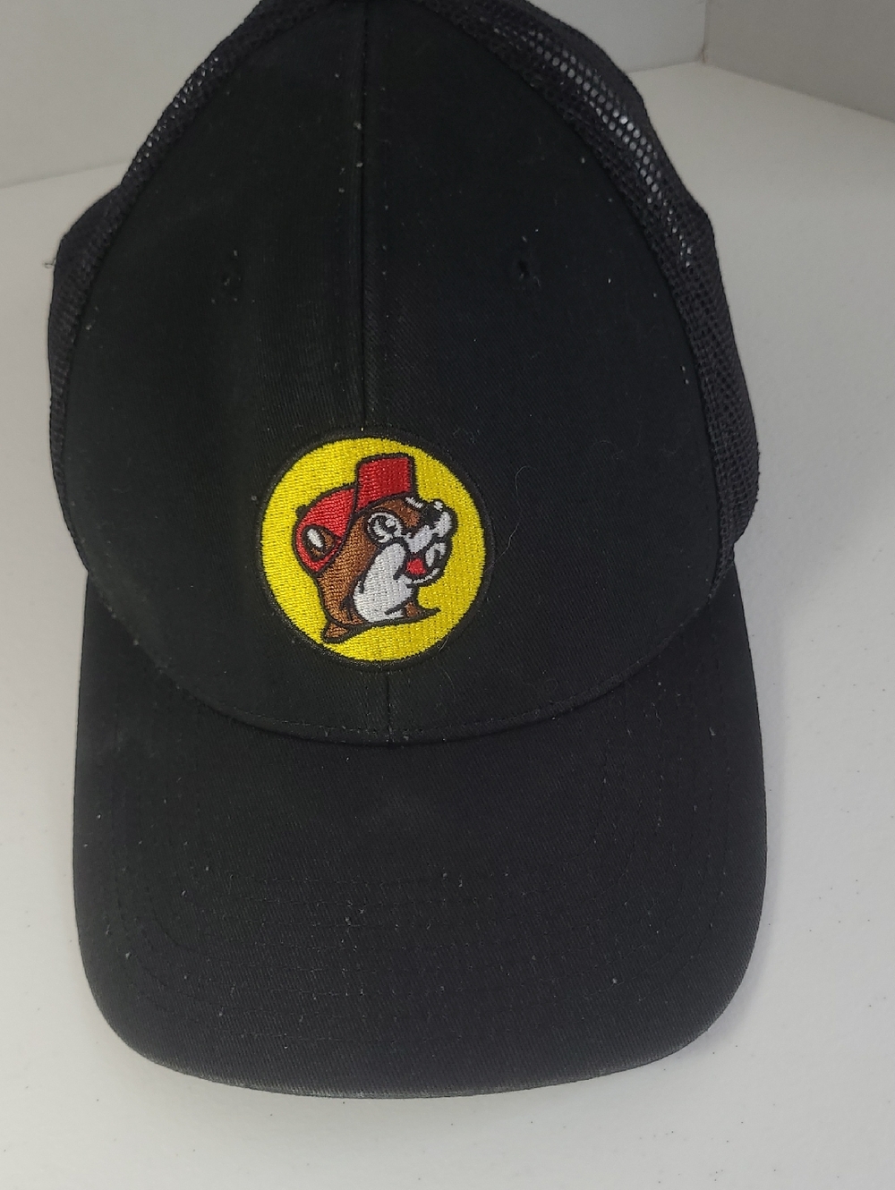 Black Trucker Cap with Embroidered Buc-ee's Brand Patch